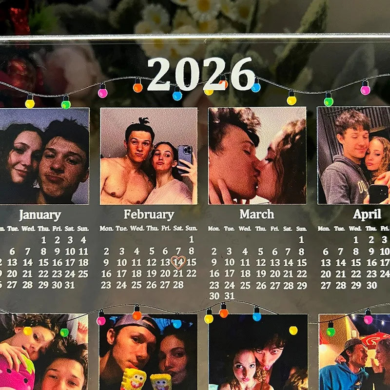 50% OFF❤️Custom 2026 Calendar LED Light Box with Photo