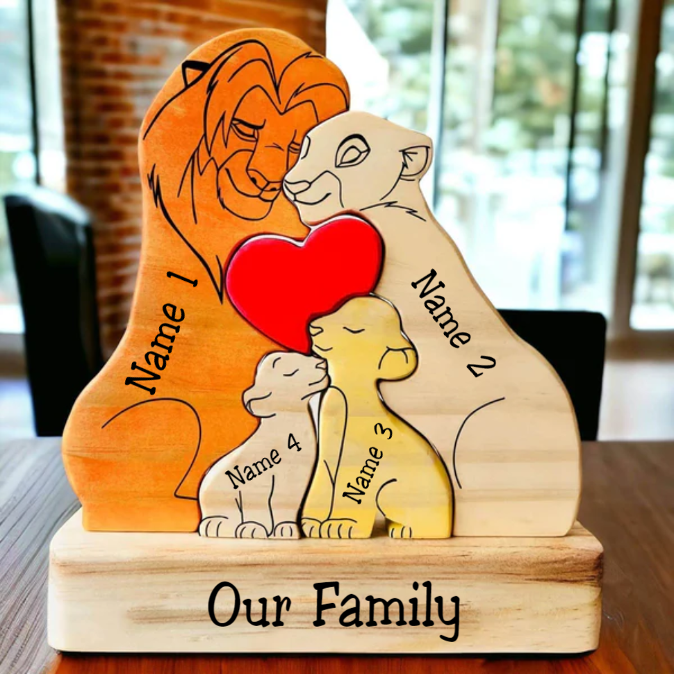 50% OFF🔥Custom Wooden Lion Puzzle