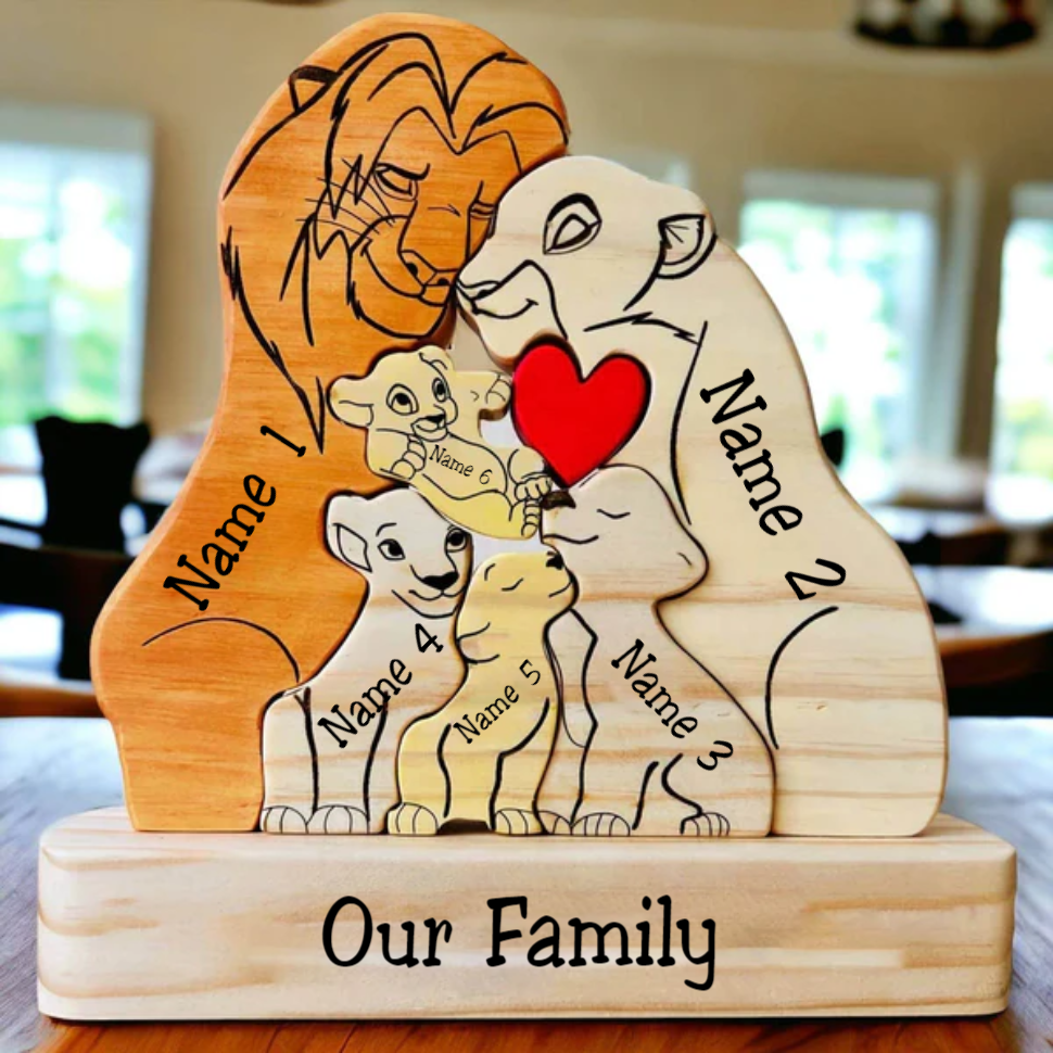 50% OFF🔥Custom Wooden Lion Puzzle