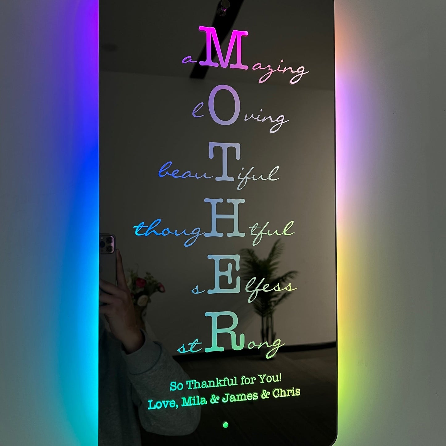 50% OFF❤️Custom Led Mother/Grandma Mirror