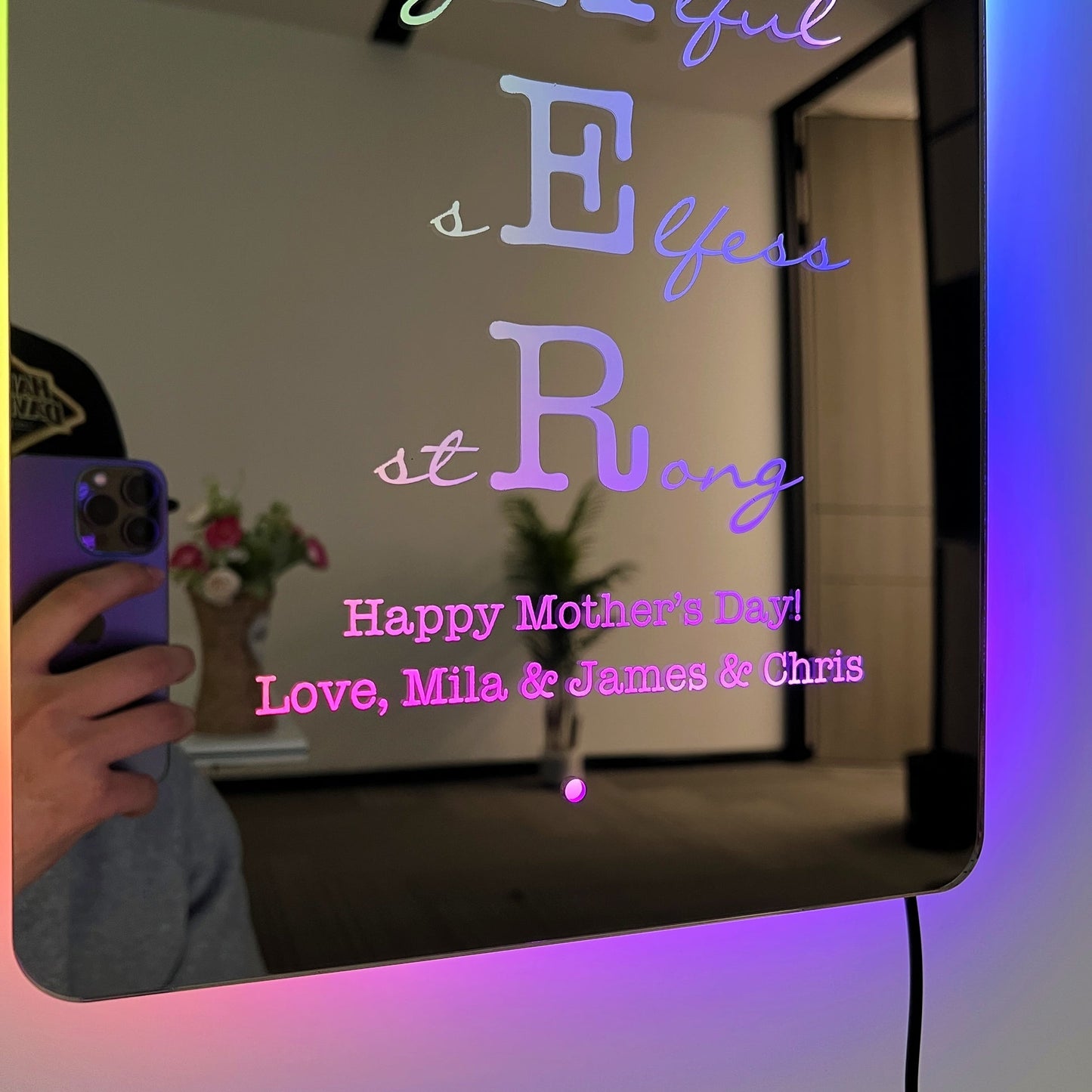 50% OFF❤️Custom Led Mother/Grandma Mirror