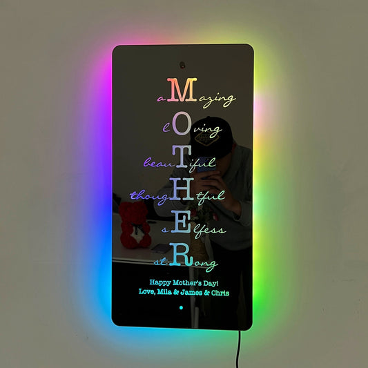 50% OFF❤️Custom Led Mother/Grandma Mirror