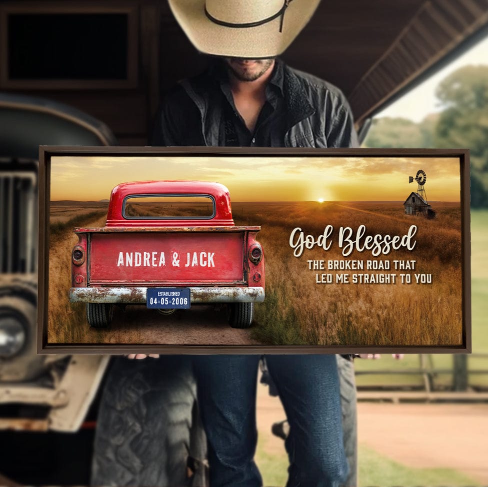 50% OFF💕Custom Vintage Truck Farmhouse Canvas Gift