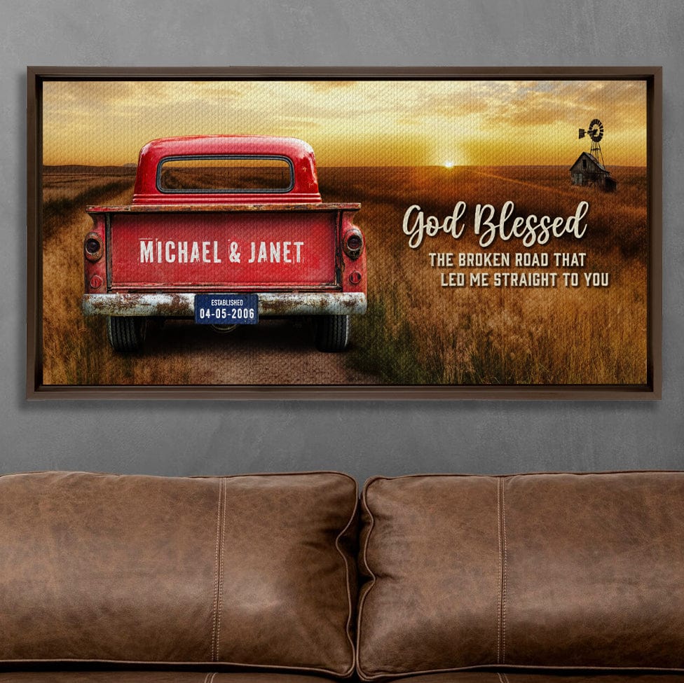 50% OFF💕Custom Vintage Truck Farmhouse Canvas Gift