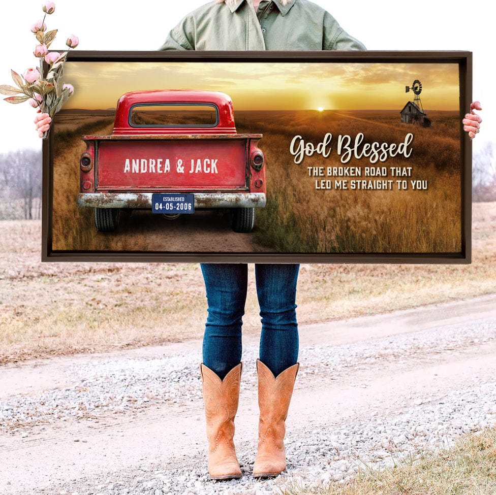 50% OFF💕Custom Vintage Truck Farmhouse Canvas Gift