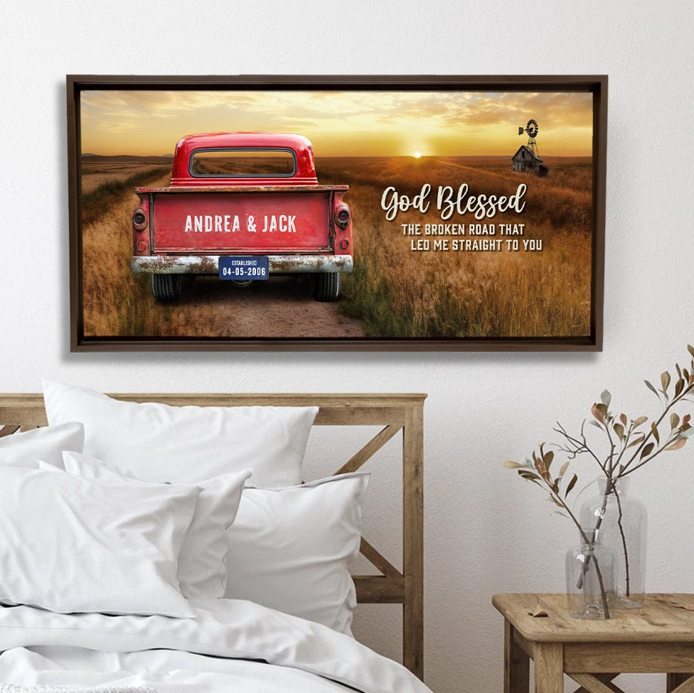 50% OFF💕Custom Vintage Truck Farmhouse Canvas Gift
