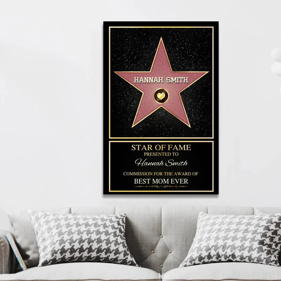 50% OFF⭐Personalized Canvas "Star of Fame"