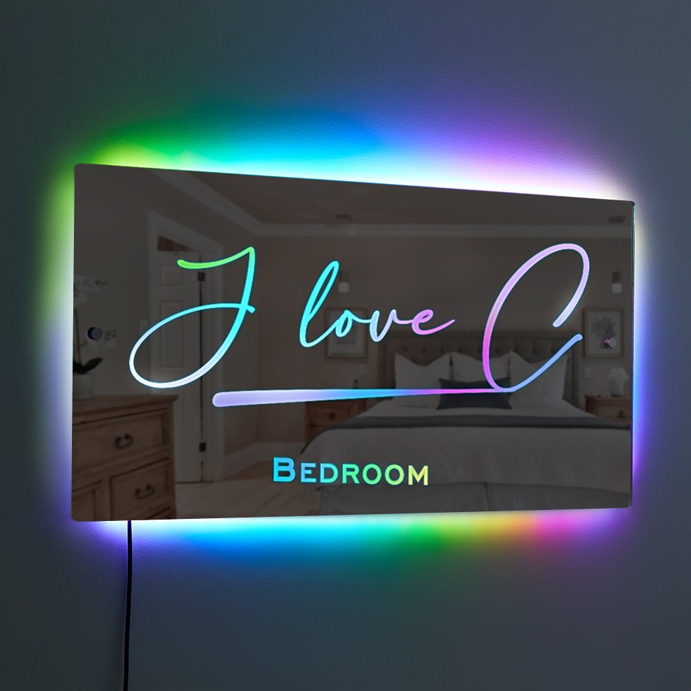 50% OFF🔥Personalized Name Mirror - Light Up Mirror