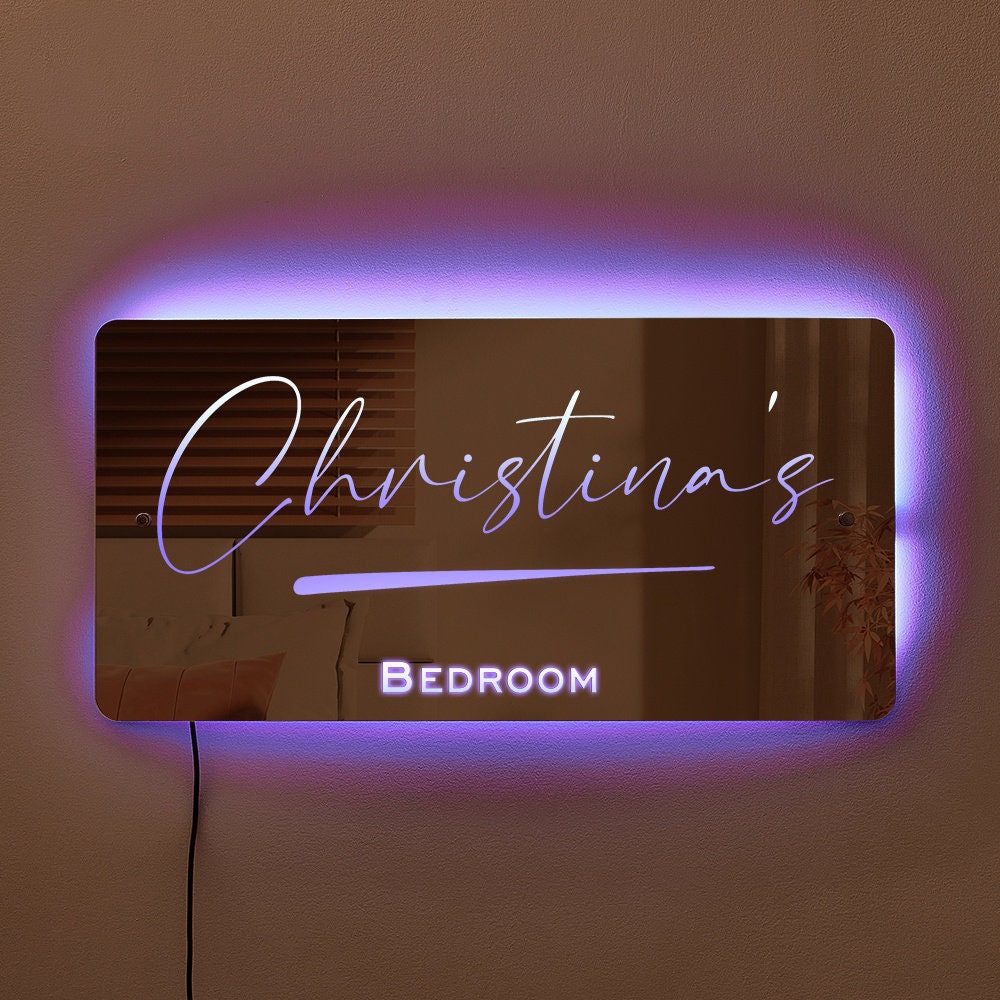 50% OFF🔥Personalized Name Mirror - Light Up Mirror