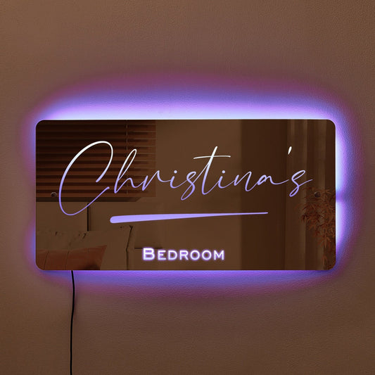 50% OFF🔥Personalized Name Mirror - Light Up Mirror