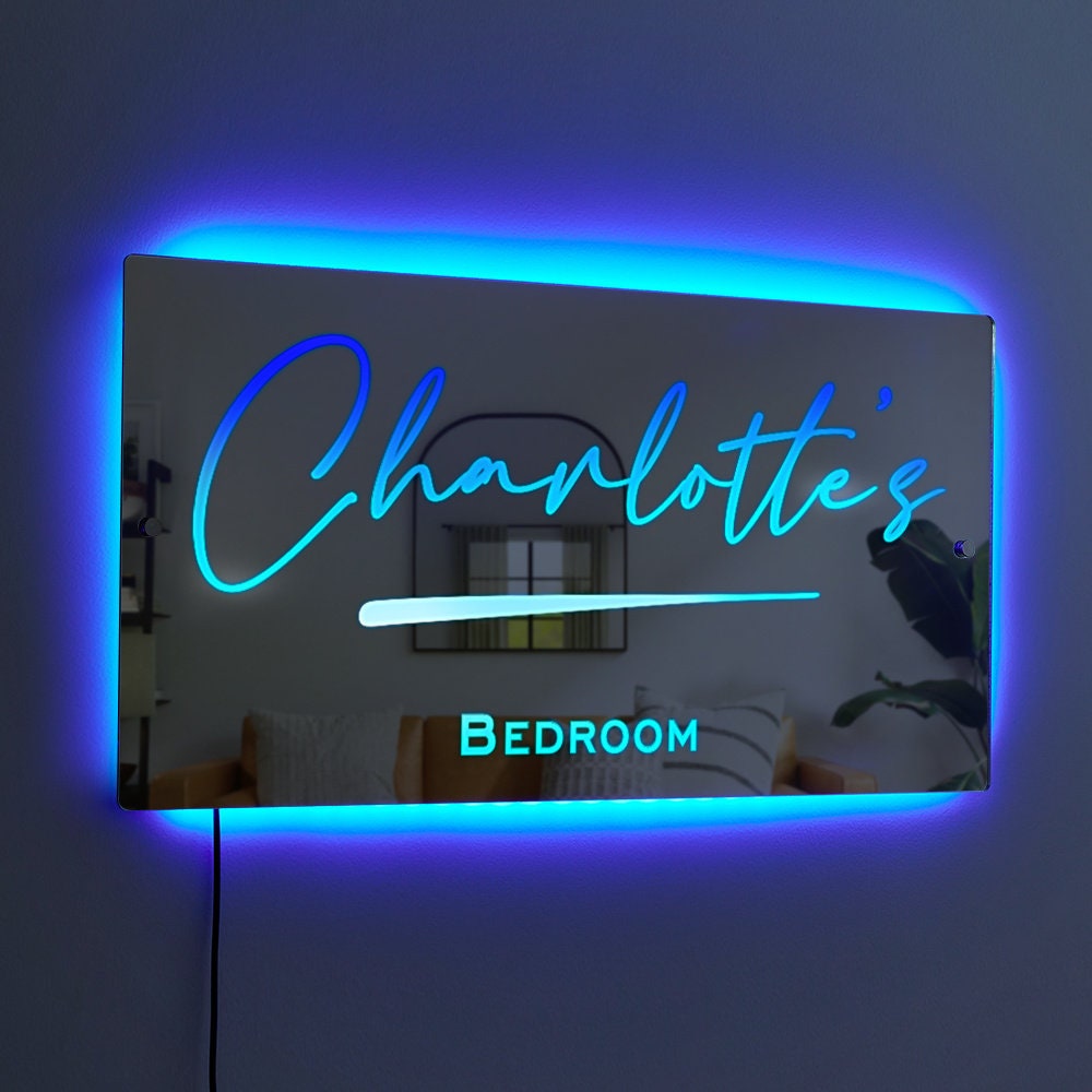 50% OFF🔥Personalized Name Mirror - Light Up Mirror
